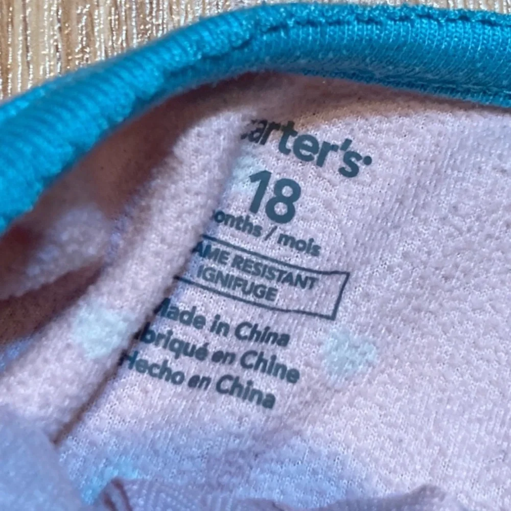 Carters princess monkey fleece sleeper 18 months‎